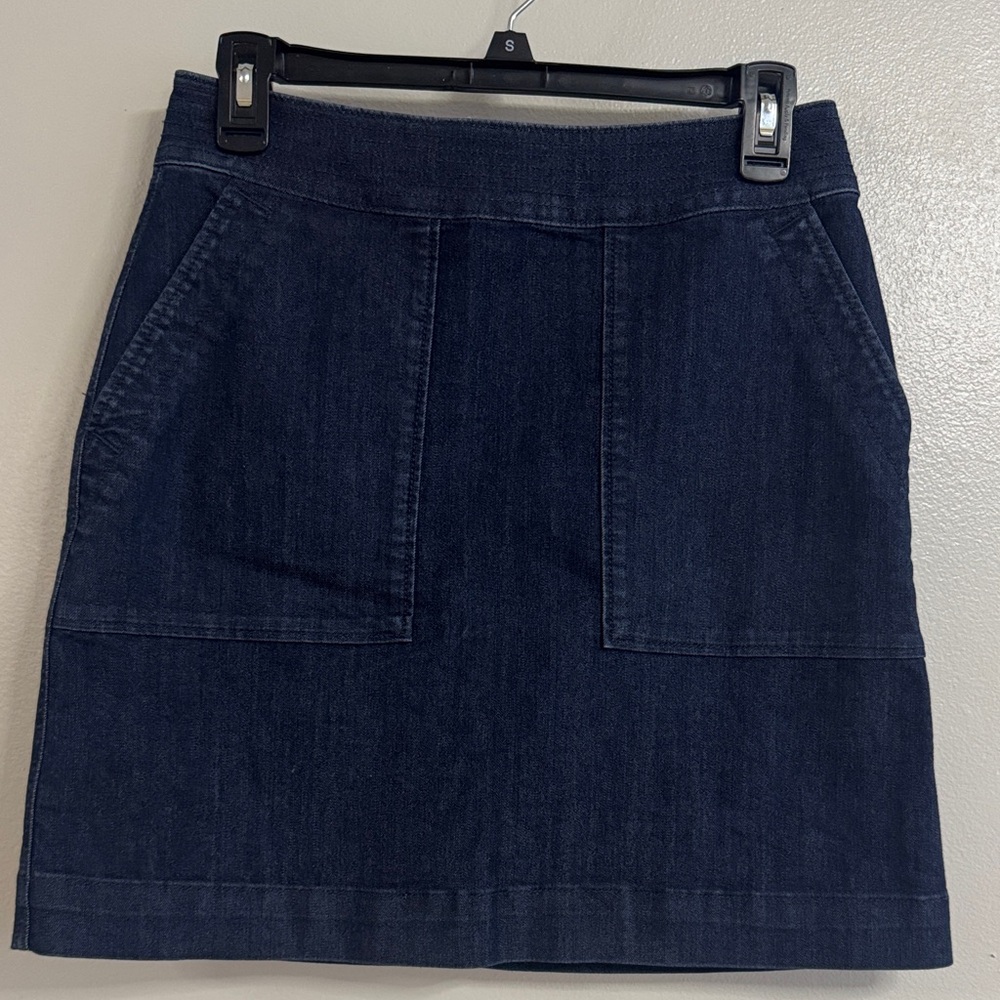 LOFT Dark Blue Mini Jean skirt